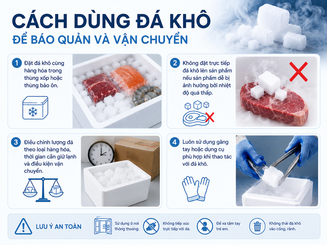 Hướng Dẫn Sử Dụng Đá Khô Cơ Bản